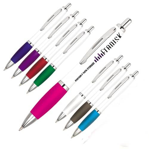 How Effective are Promotional Pens - White Curvy Ballpen