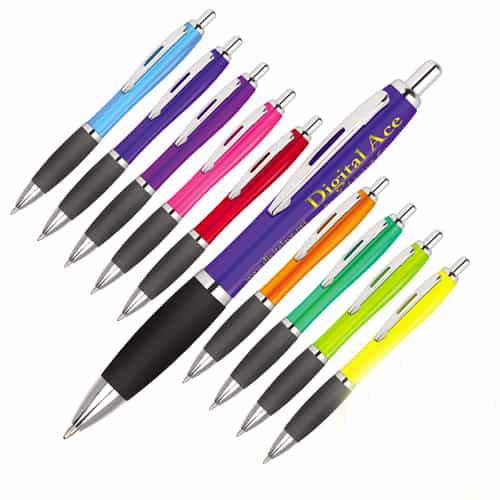 Promotional Pens for Businesses - Coloured Curvy Ballpen