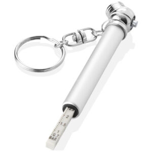 Metal Tyre Pressure Gauge - Silver