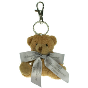 Charlie Teddy Bear Keyring - Bow