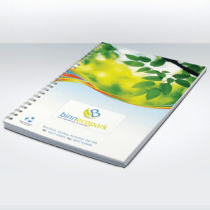 Wirebound Full Colour Notebook A4, Recycled Card & Paper