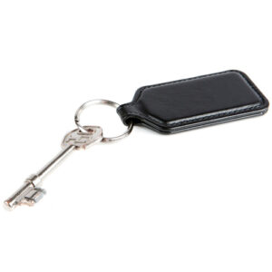 Belluno Black Rectangular Key Fob