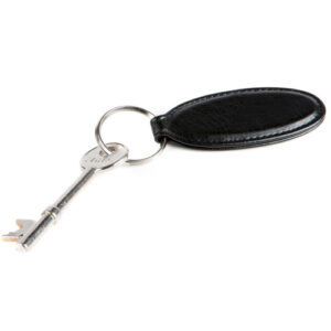 Belluno Black Oval Key Fob