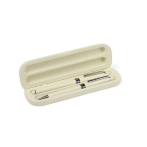 Coloured Wooden Pen Set - White