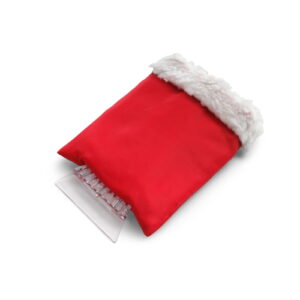 Ice Scraper In Fleece Glove - Red