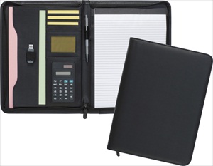 New Dartford A4 Zipped with Calculator - Black