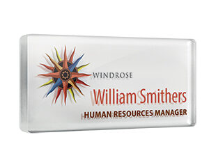 Acrylic Name Badge with Dome
