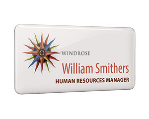 Metal Name Badge with Dome