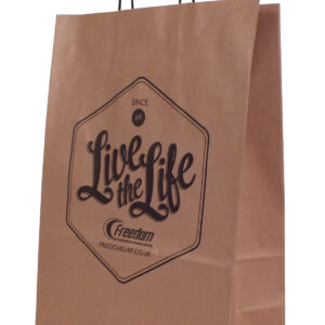 Twist Handle Paper Bags - Brown