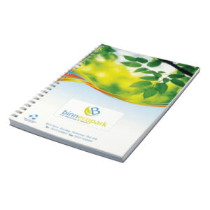 Wirebound Full Colour Notebook A5, Recycled Card & Paper