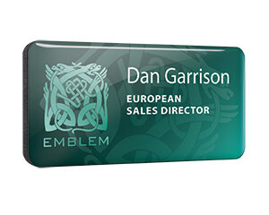 Plastic & Foiled Plastic Name Badge with Dome