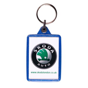 Recycled Rectangular Keyring - Blue