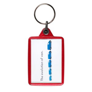 Recycled Rectangular Keyring - Red