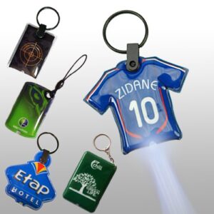 PVC LED Torch Keyring