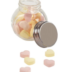 Mini Glass Jar with Heart Sweets