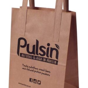 Flat Tape Handle Brown Paper Bags - Small